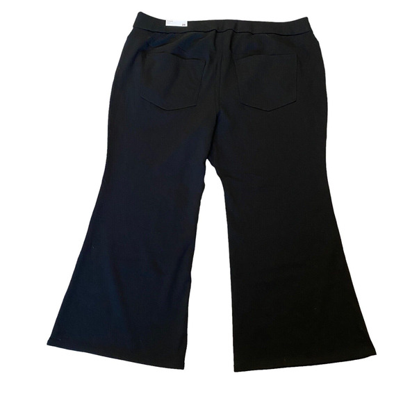 Lane Bryant Plus Size 28P Ponte Boot Cut Pant Black Pull On Career Stretch - Picture 4 of 8